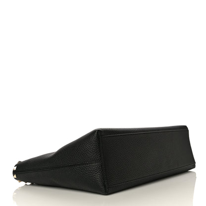 Valentino Garavani Grained Calfskin Small Rockstud Shoulder Tote Black 4 of 11