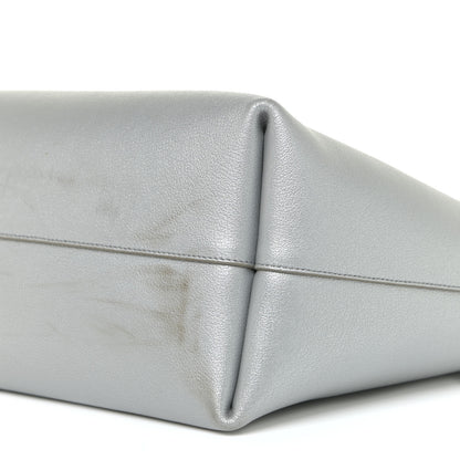 Saint Laurent Metallic Calfskin Large Shopping Tote Silver 7 of 17