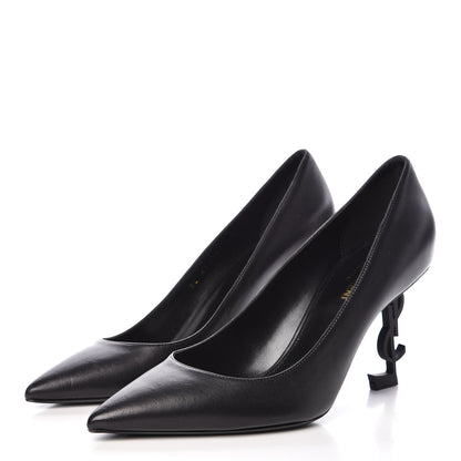 Saint Laurent Calfskin Opyum 85 Pumps 39 Black 3 of 9