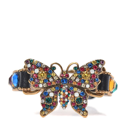 Gucci Calfskin Crystal Butterfly Bracelet Multicolor 1 of 5