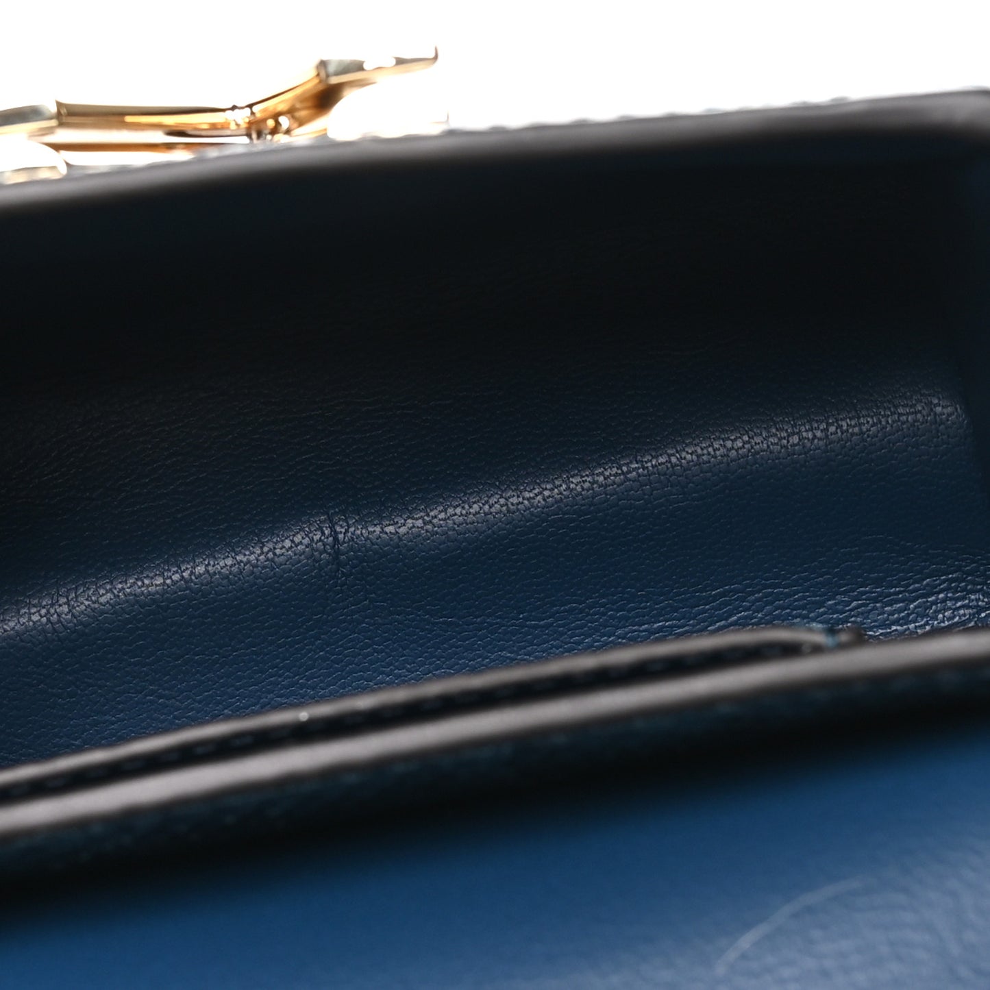 Snakeskin Twist Shoulder Bag PM Blue Multicolor