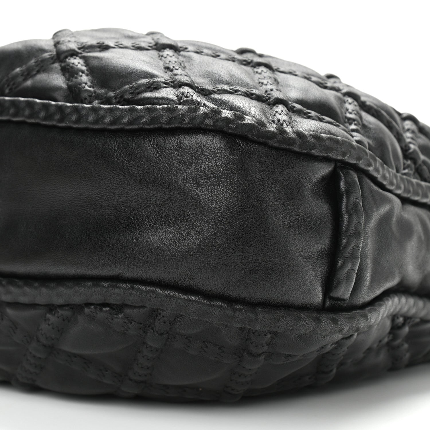 Chanel Quilted Lambskin Hidden Chain Hobo Black 9 of 13