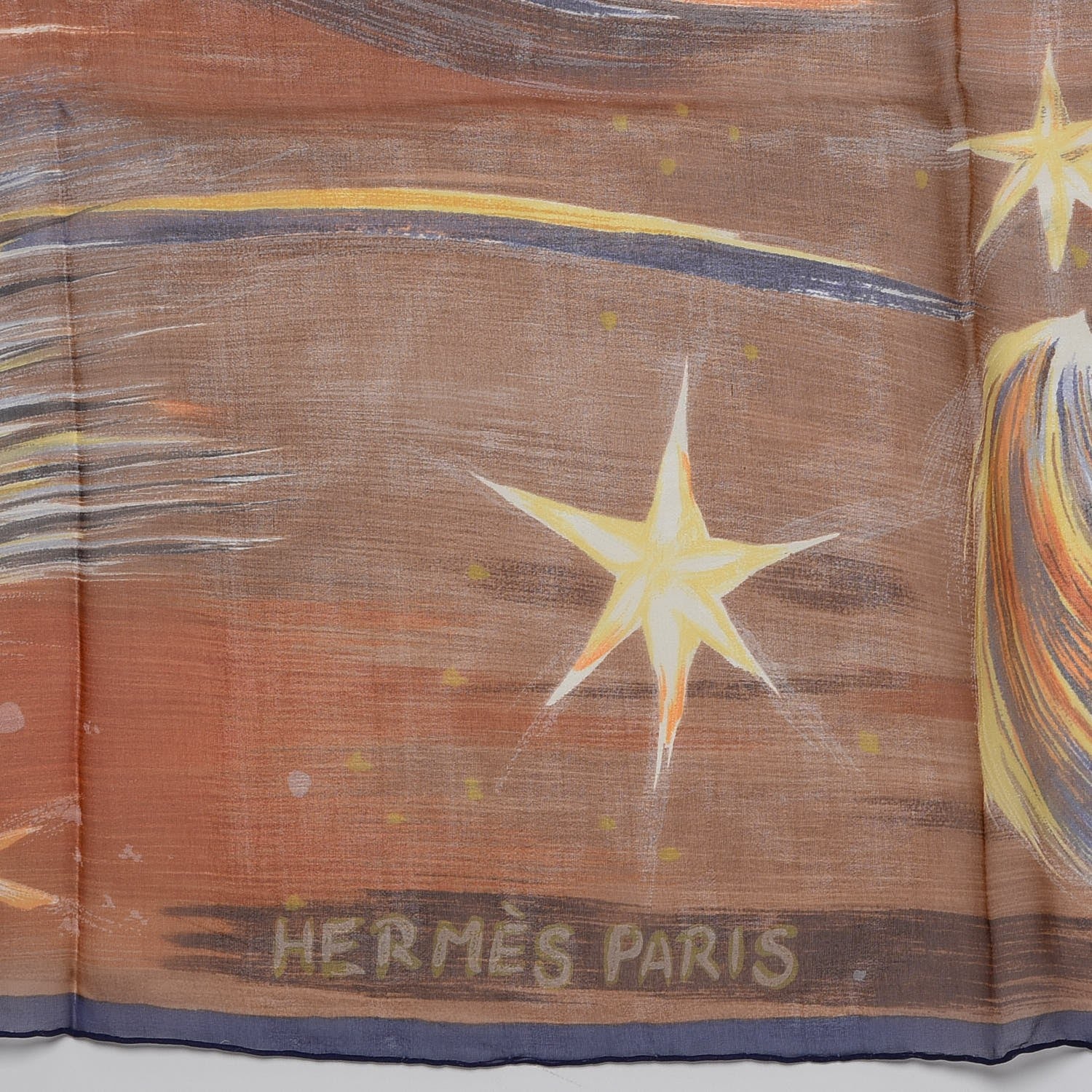 Hermes Silk Mousseline Feux Du Ciel Scarf 90 7 of 8