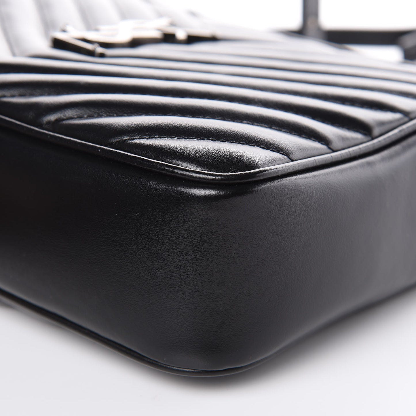 Calfskin Matelasse Monogram Lou Camera Bag Black