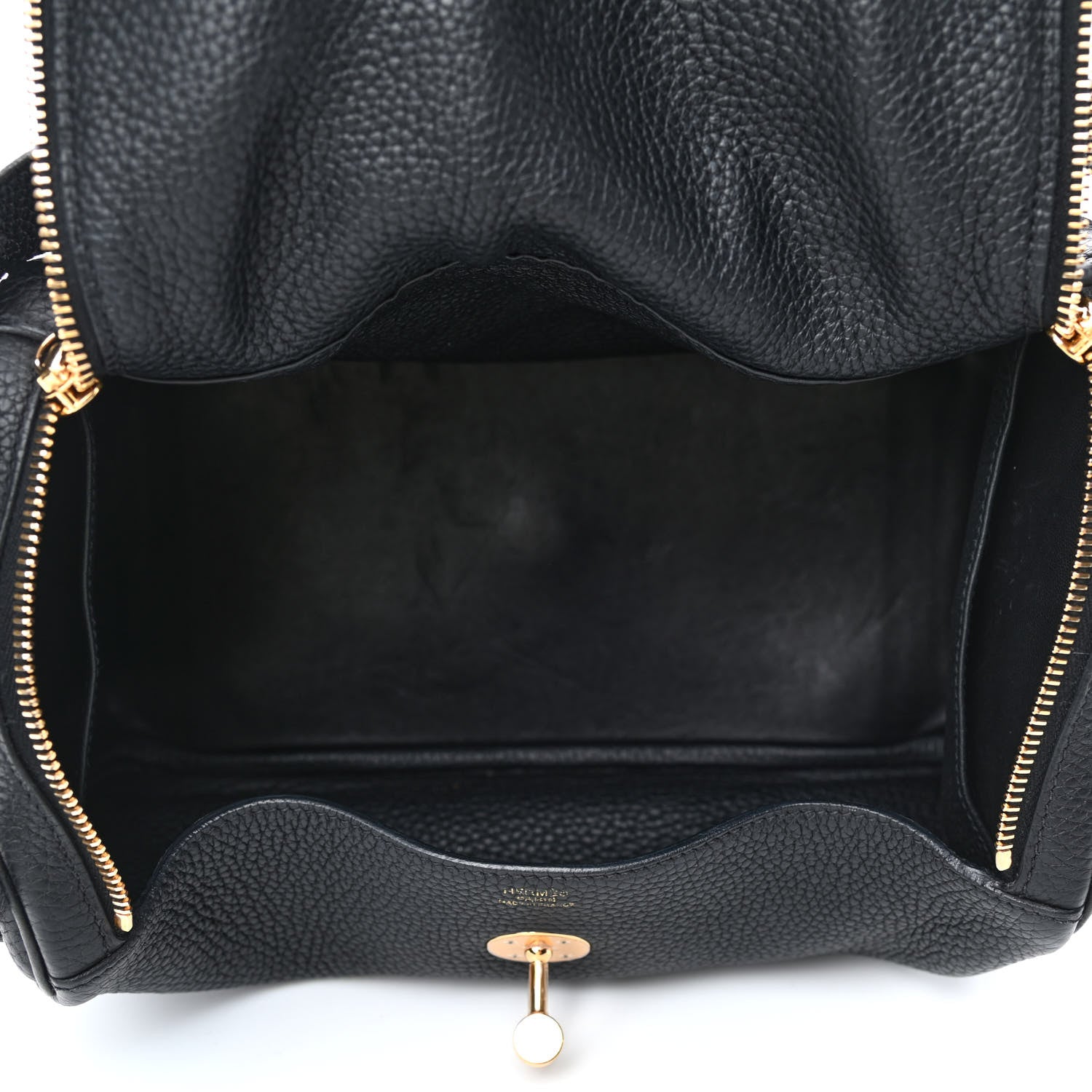 Hermes Taurillon Clemence Lindy 30 Black 4 of 4