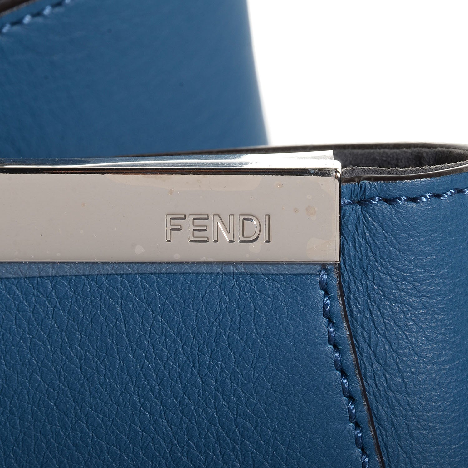 Fendi Vitello Bi-Color Large 3Jours Tote Lavagna Cobalto 13 of 13