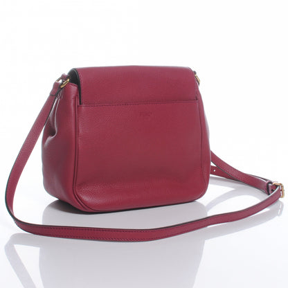 Fendi Vitello Small Messenger Bag Amarena 3 of 9