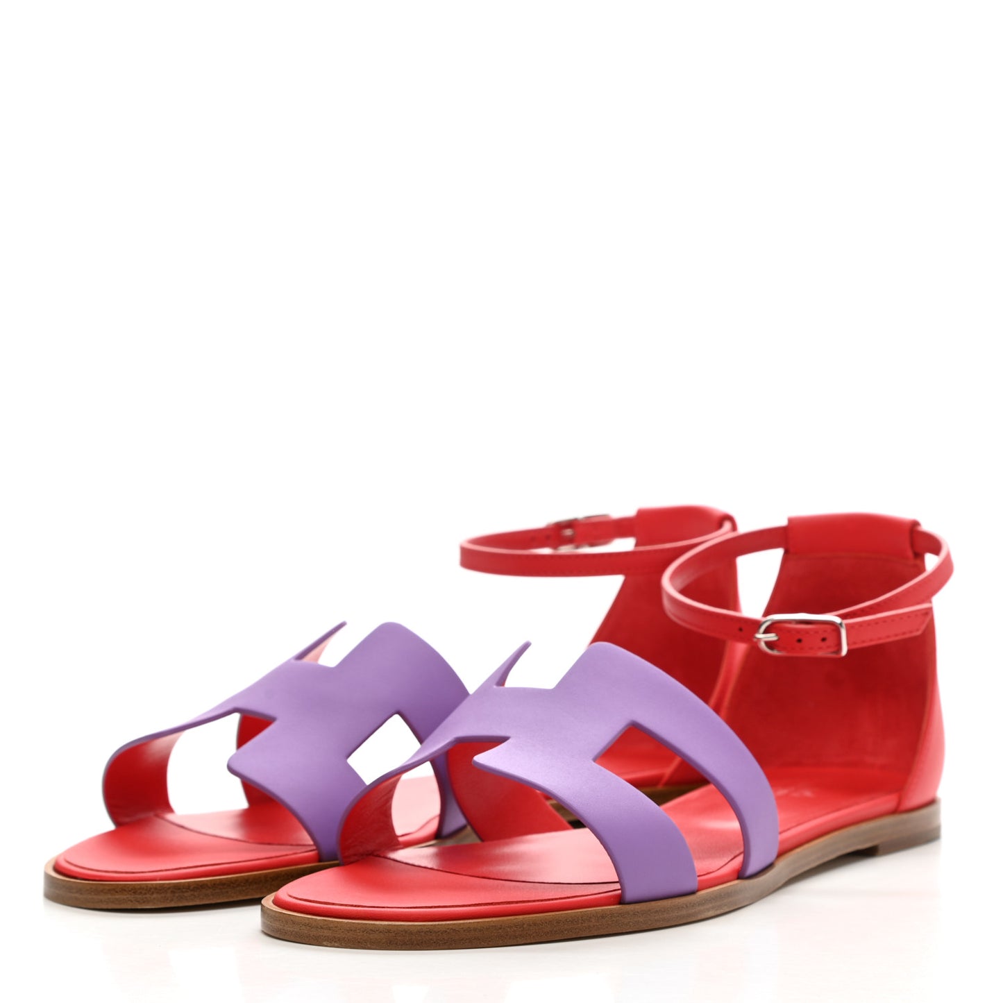 Calfskin Santorini Sandals 41 Violet Parme Rouge