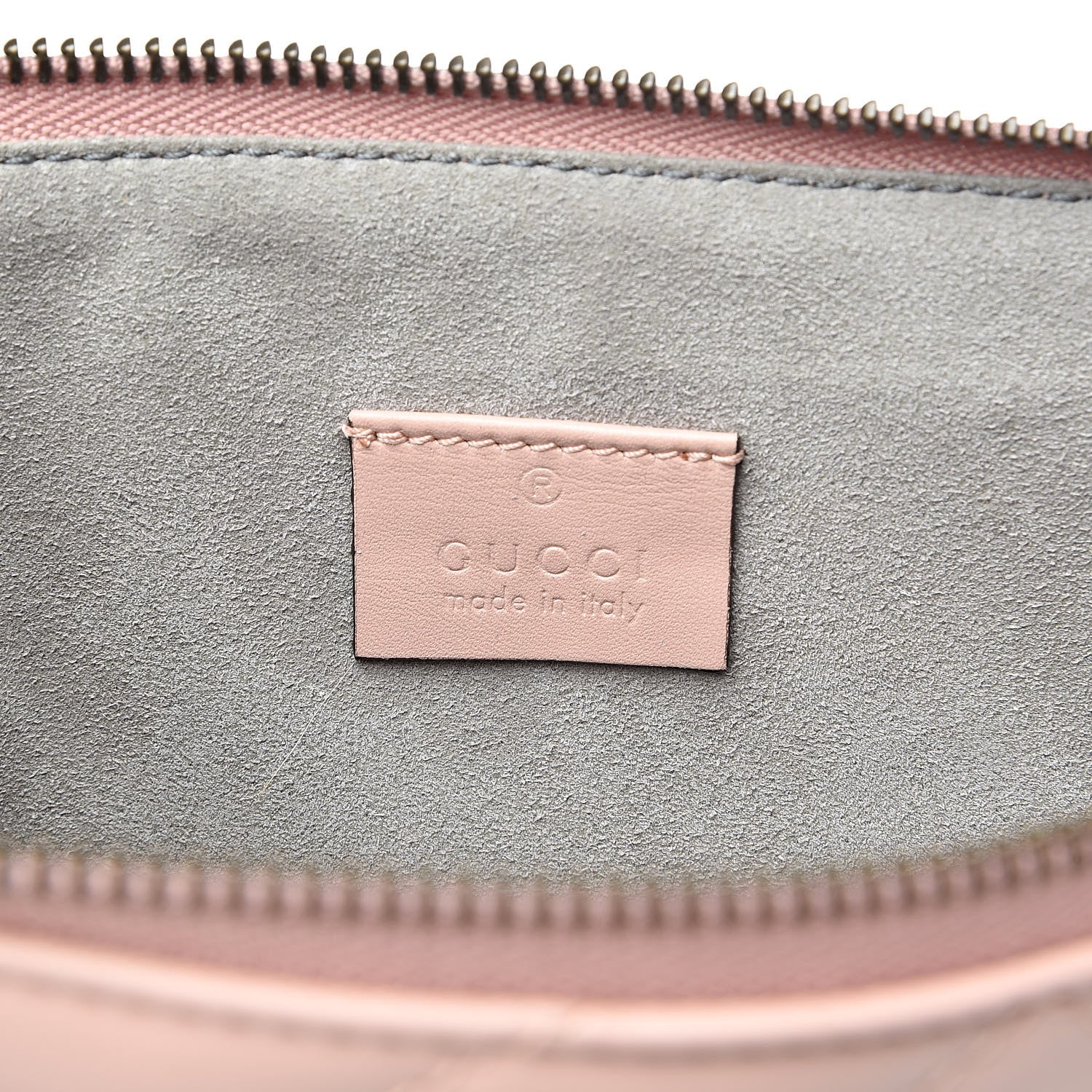 Gucci Calfskin Matelasse Large GG Marmont Zip Pouch Perfect Pink 6 of 7
