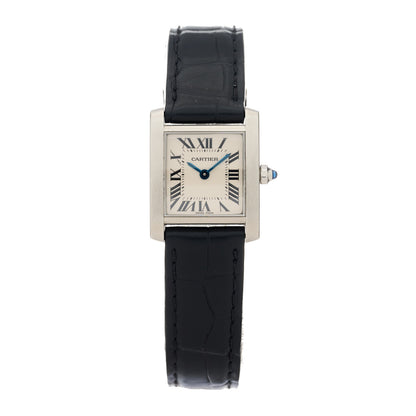 Cartier Stainless Steel Alligator 20mm Tank Francaise Quartz Watch 1 of 4