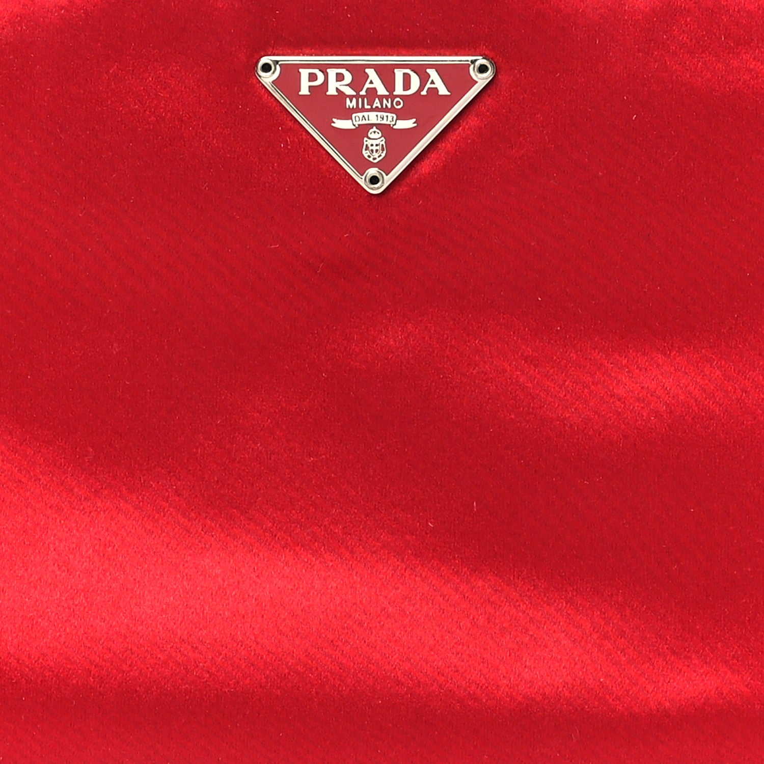 Prada Satin Pochette Bag Red 8 of 11