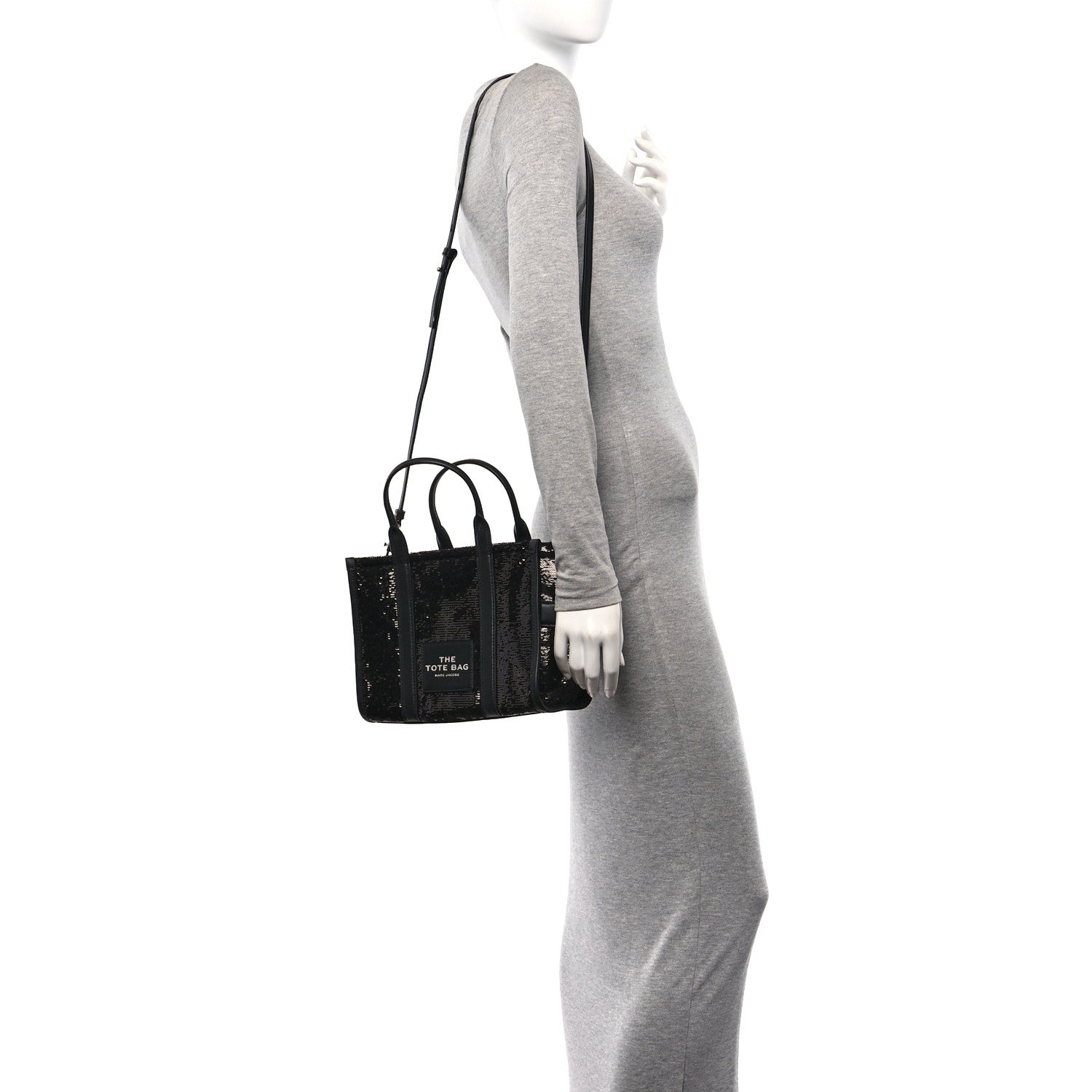 Marc Jacobs Sequin Small The Tote Bag Black 2 of 10