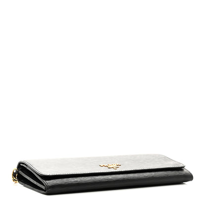 Prada Vitello Move Metal Oro Chain Wallet Black 5 of 10
