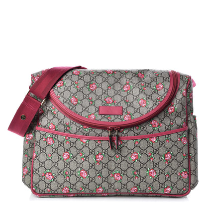 Gucci GG Supreme Monogram Rose Bud Diaper Bag Pink 1 of 11