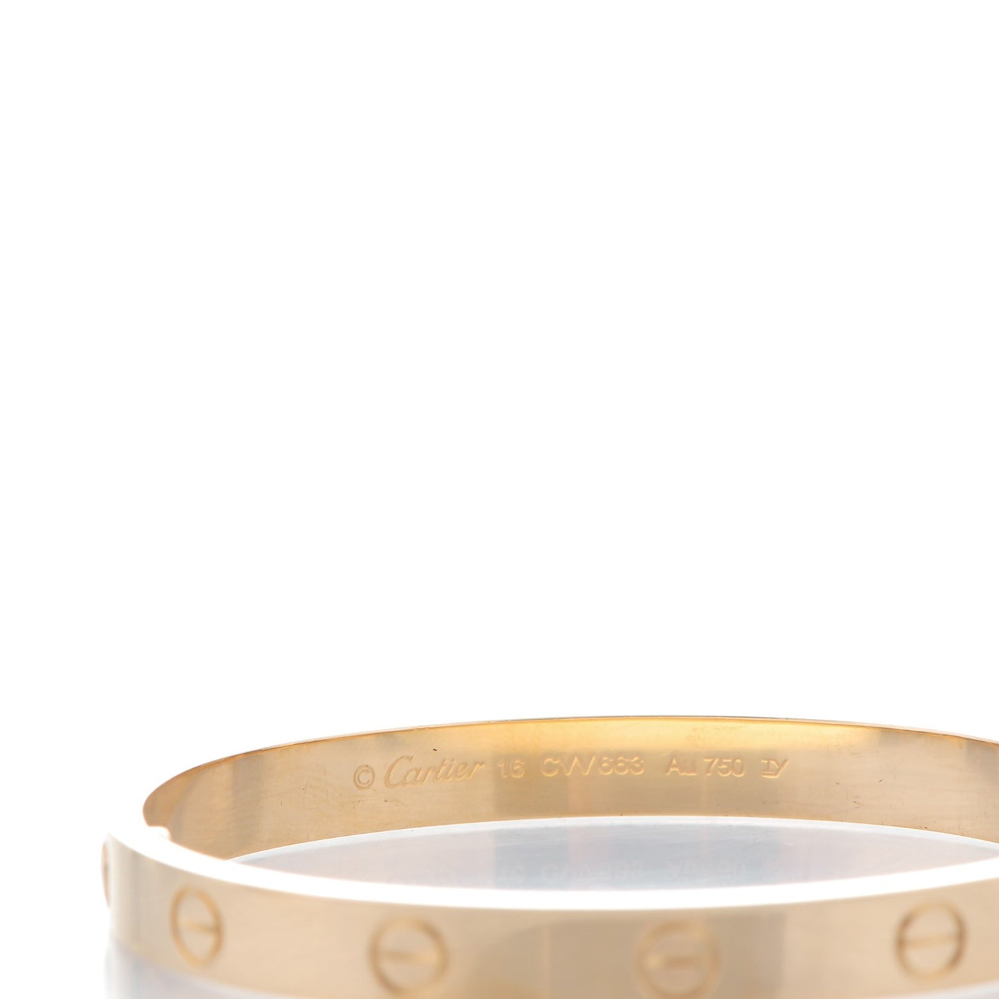 18K Yellow Gold LOVE Bracelet 16