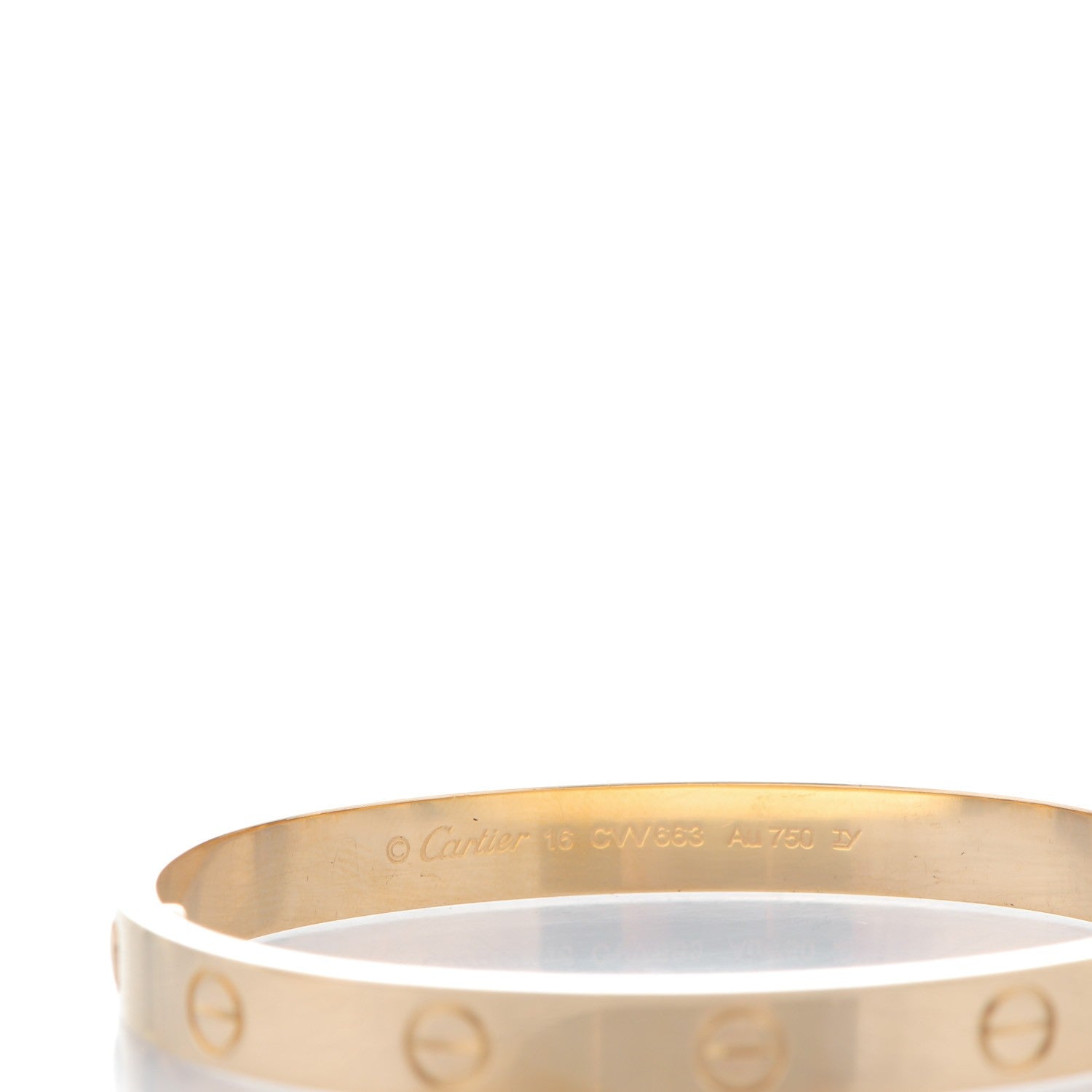 Cartier 18K Yellow Gold LOVE Bracelet 16 5 of 6