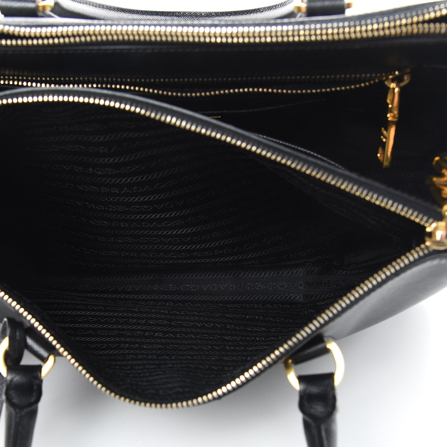 Prada Saffiano Medium Galleria Double Zip Tote Black 7 of 17