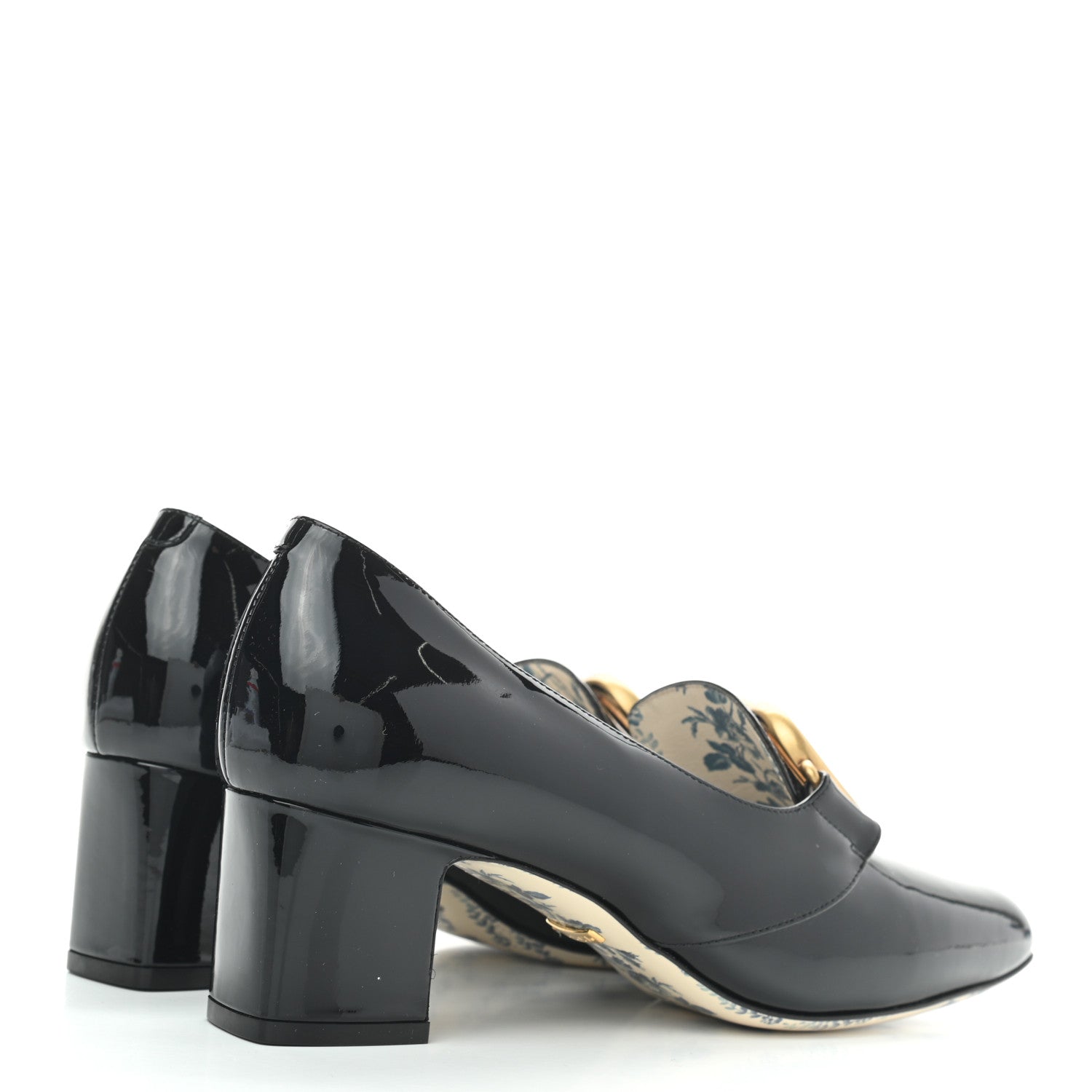 Gucci Vernice GG Victoire 55mm Loafer Pumps 38 Black 4 of 10