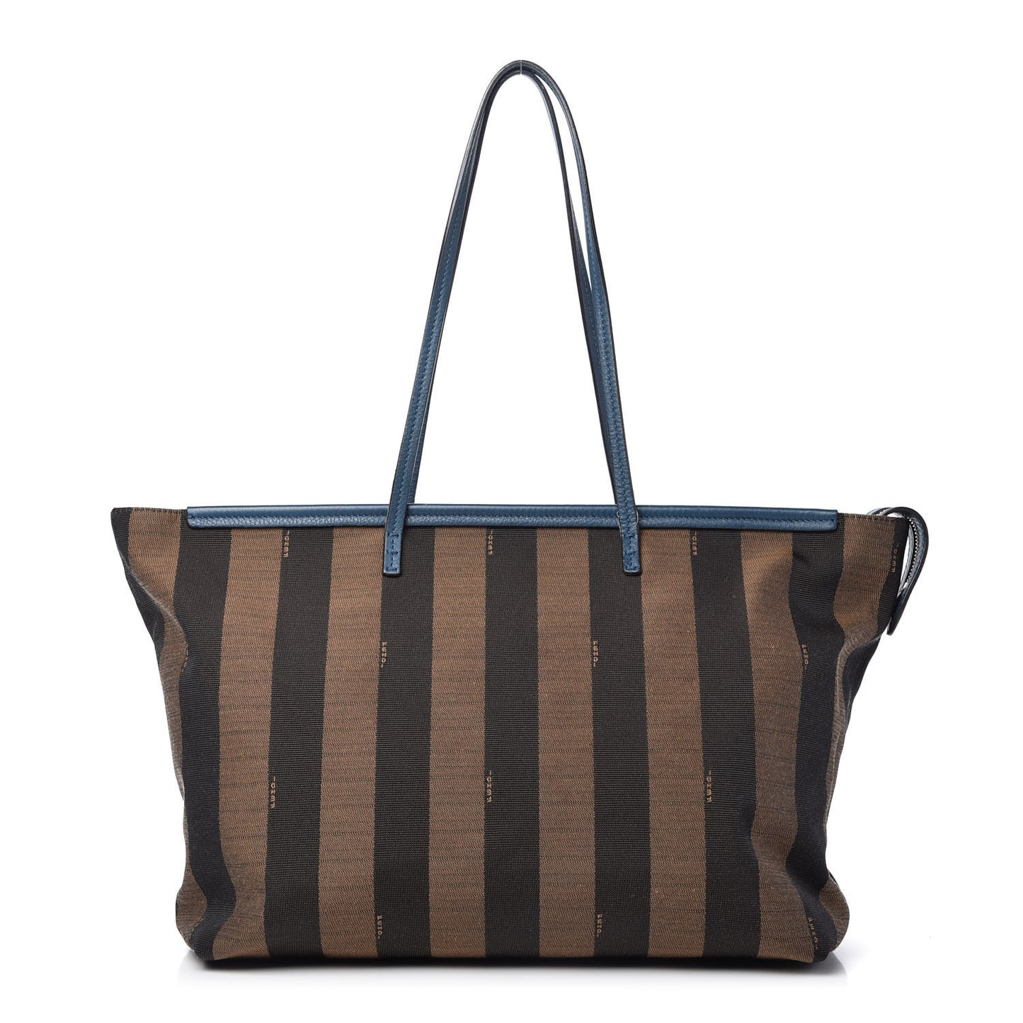 Pequin Vitello Medium Roll Tote Tobacco Petrolio