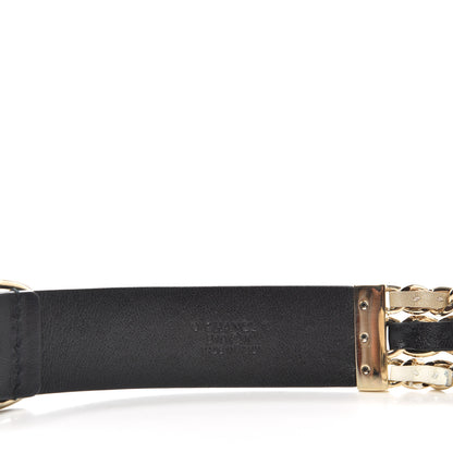 Chanel Lambskin Triple Chain CC Belt 80 32 Black Gold 3 of 8