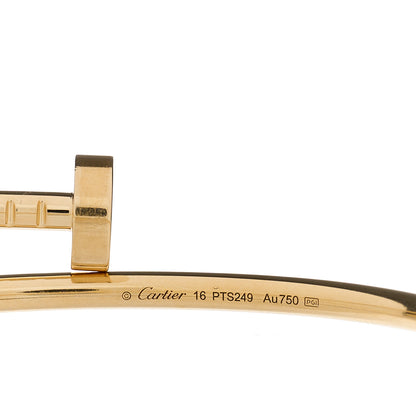 Cartier 18K Yellow Gold Small Juste Un Clou Bracelet 16 3 of 4