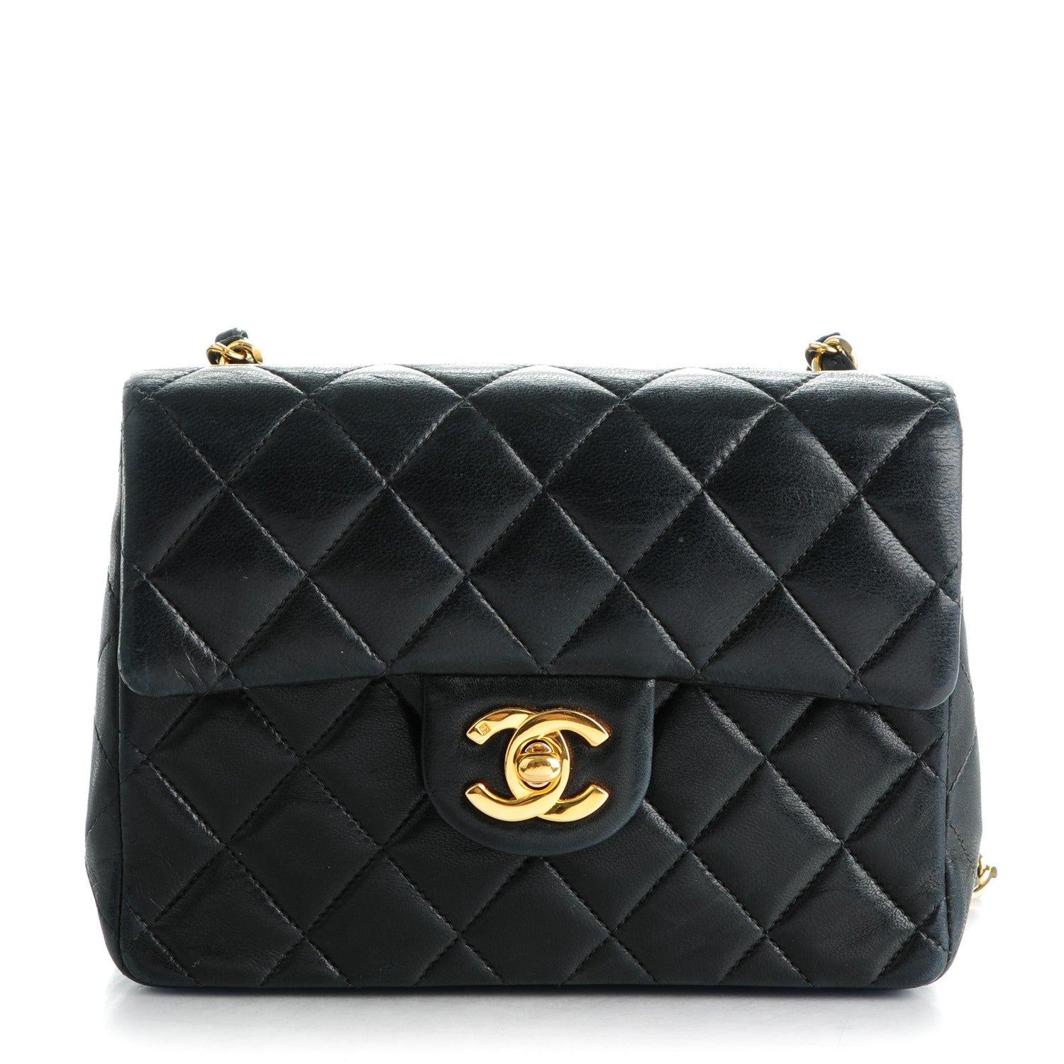 Chanel Lambskin Quilted Mini Square Flap Black 1 of 9