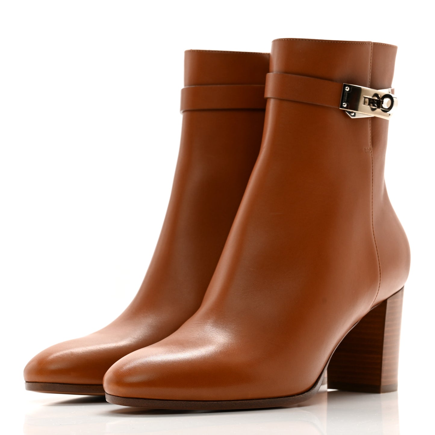 Calfskin Saint Germain Ankle Boots 38.5 Gold