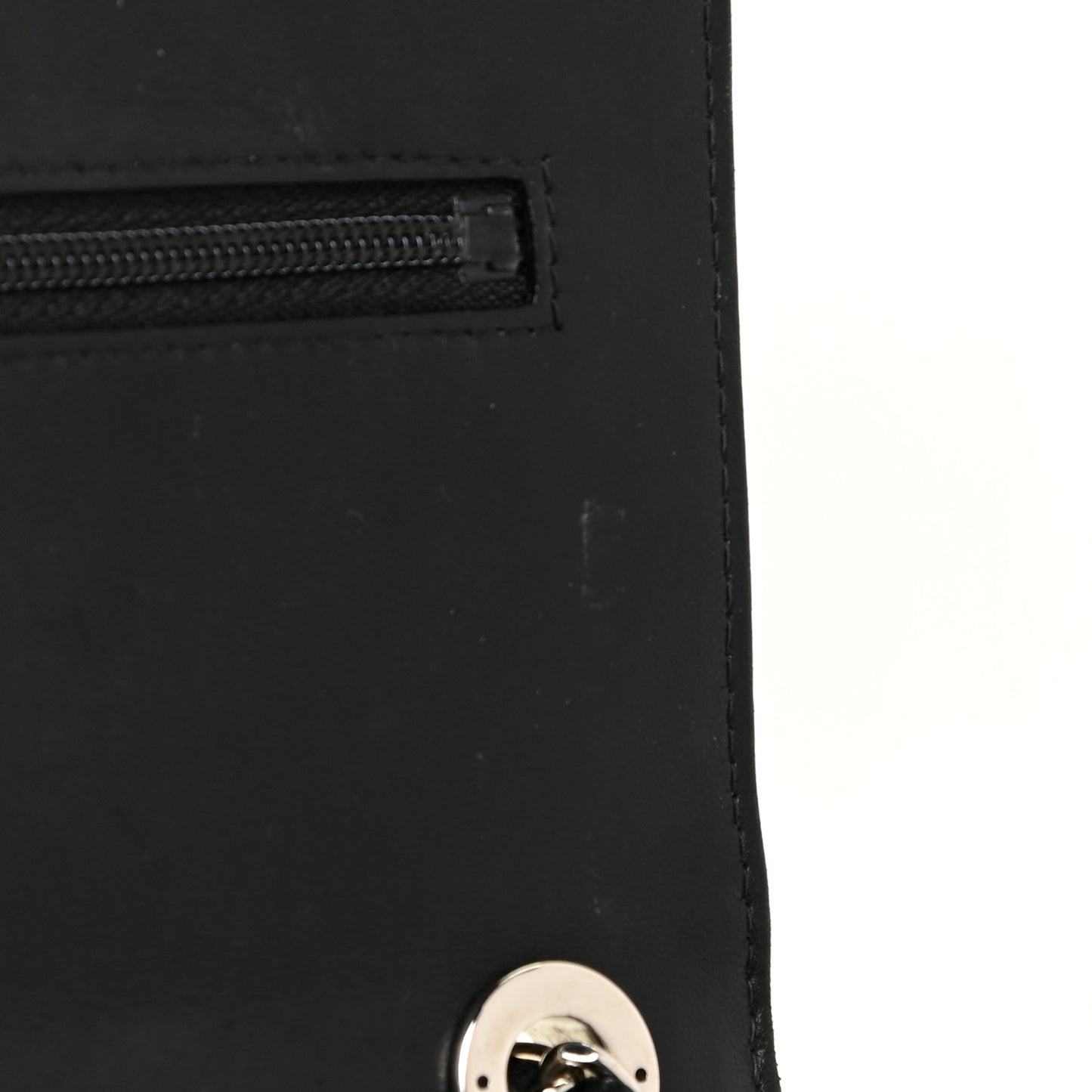 Lambskin Quilted Trendy CC Wallet On Chain WOC Black