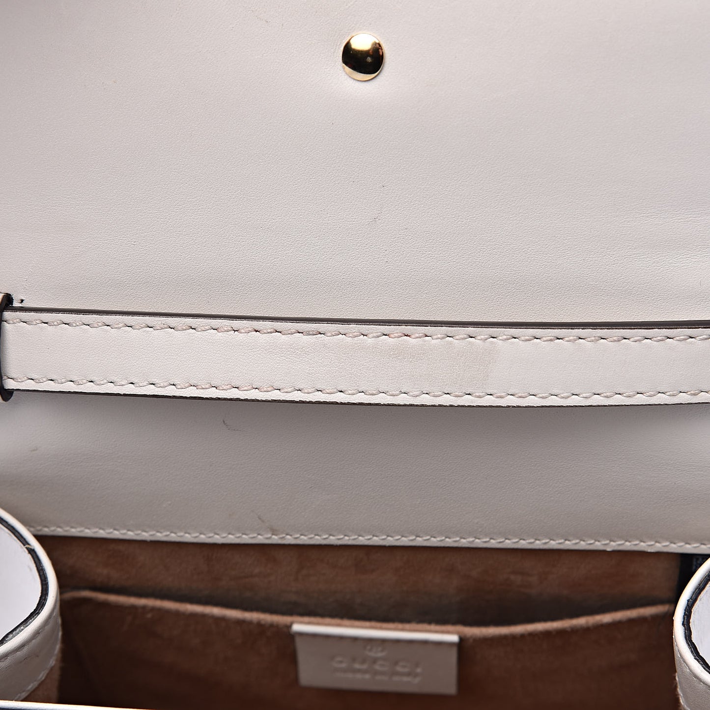 Calfskin Mini Sylvie Top Handle Bag White