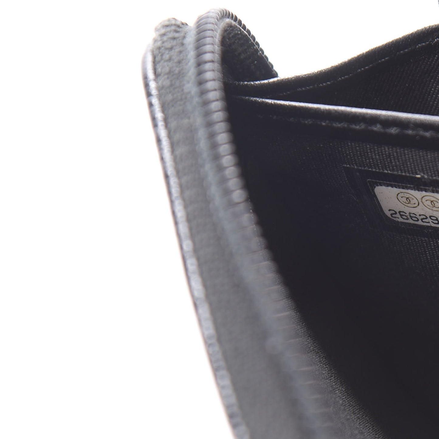 Caviar Large Timeless CC Zip Around Wallet Black