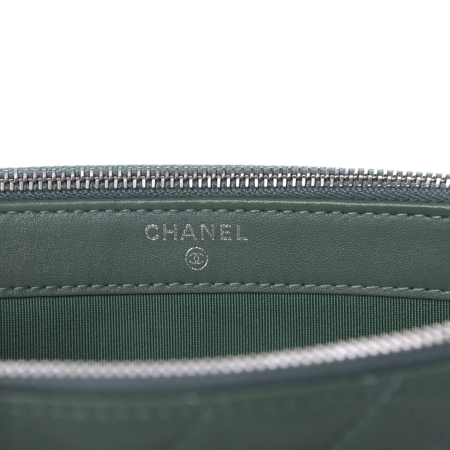 Chanel Lambskin Quilted Small Clutch With Chain Green 8 of 11