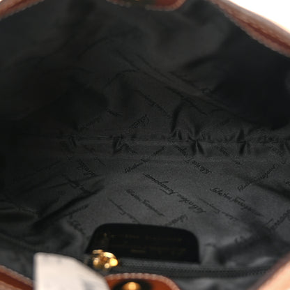 Salvatore Ferragamo Suede Stitched Hobo Brown 5 of 9