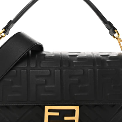 Fendi Nappa FF 1974 Embossed Baguette Black 7 of 17