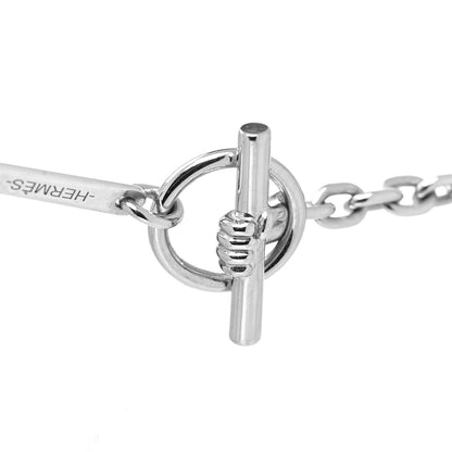 Hermes Lacquered Palladium Cavalier Necklace Black 4 of 6