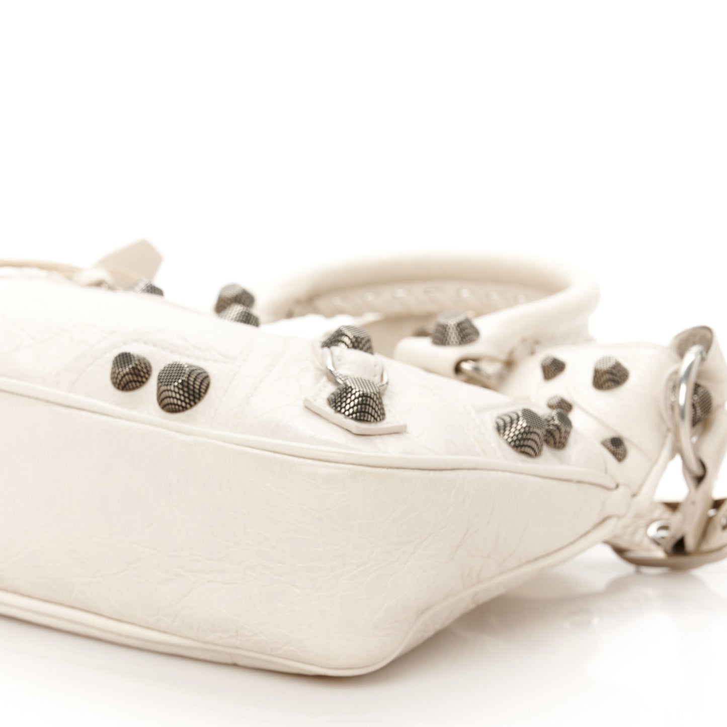 Agneau Arena Neo Cagole Medium Handbag White