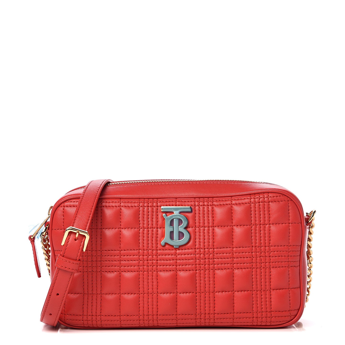 Lambskin Quilted Camera Bag Bright Red