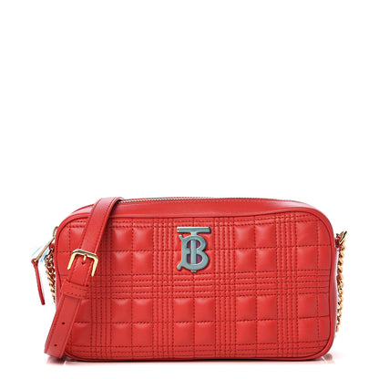 Burberry Lambskin Quilted Camera Bag Bright Red 1 of 9