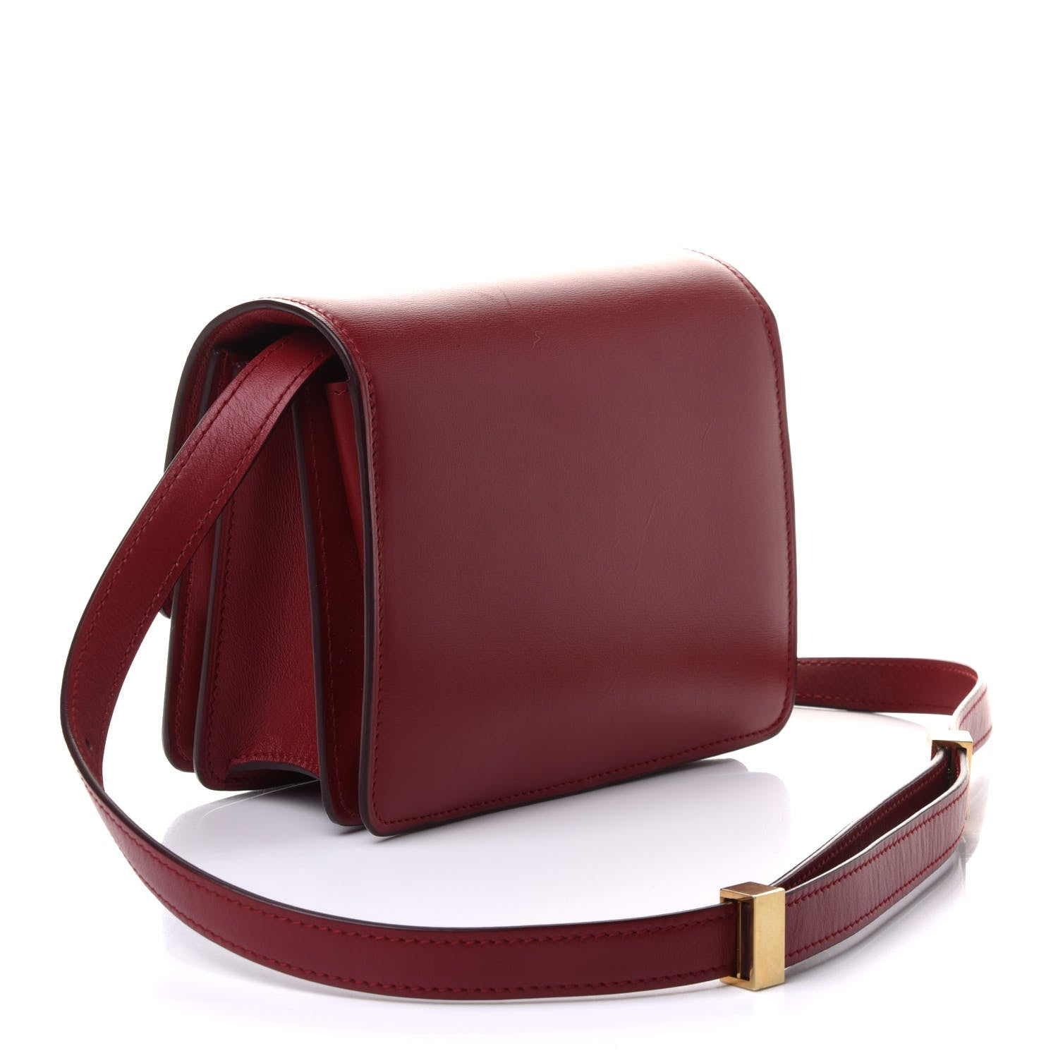 Celine Smooth Calfskin Small Classic Box Flap Bag Red 3 of 11