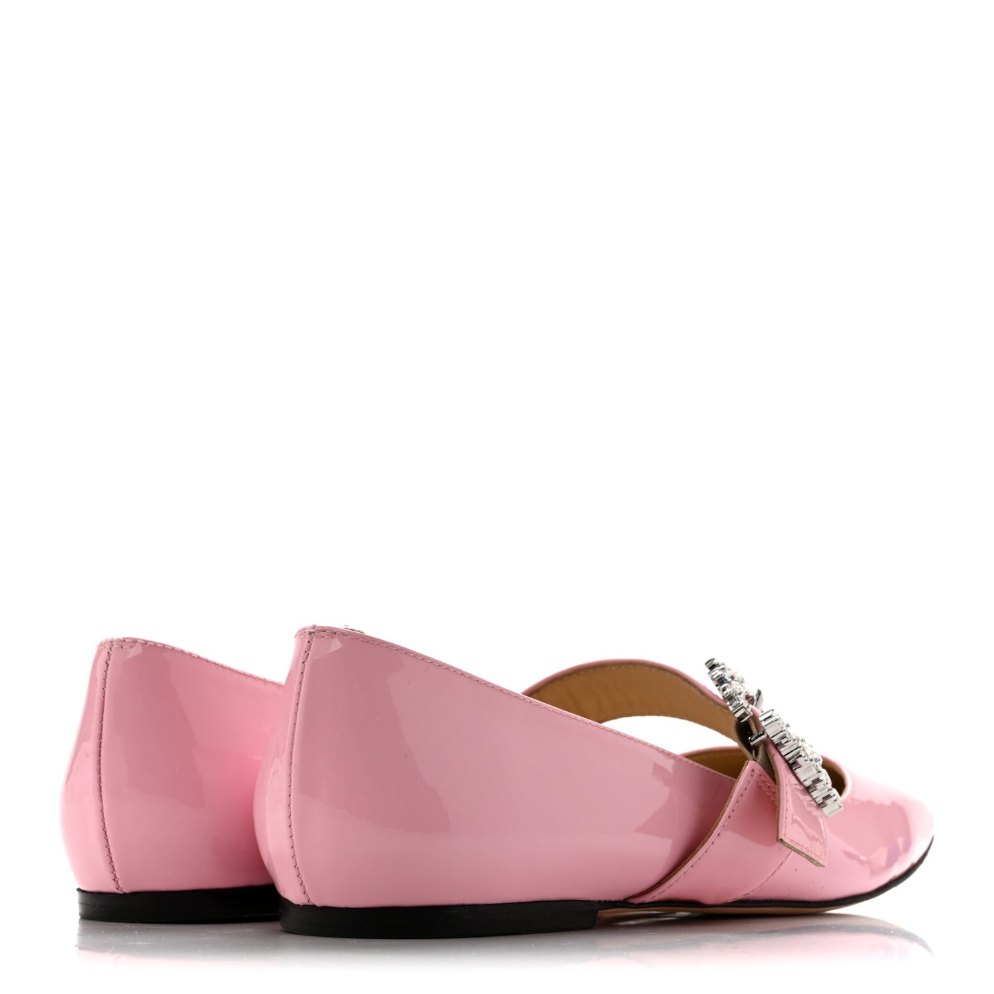 Patent Crystal Goodwin Ballerina Flats  37 Pink