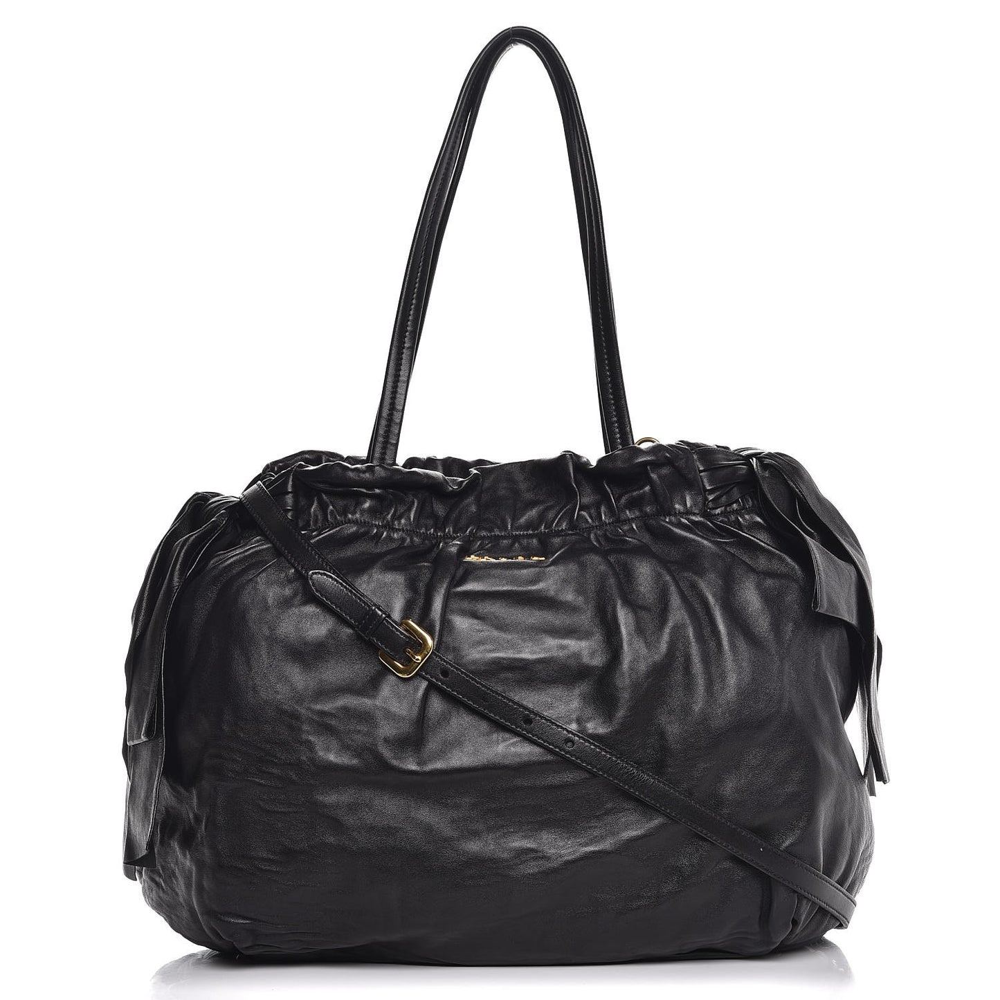 Nappa Antique Bow Tote Nero Black