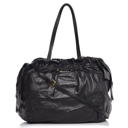 Prada Nappa Antique Bow Tote Nero Black 1 of 8