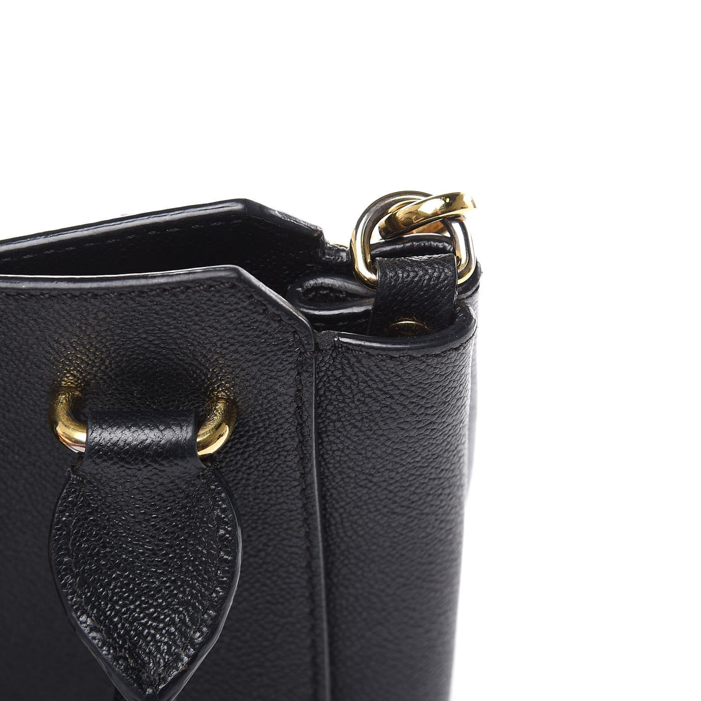 Soft Grain Calfskin Small Buckle Tote Black