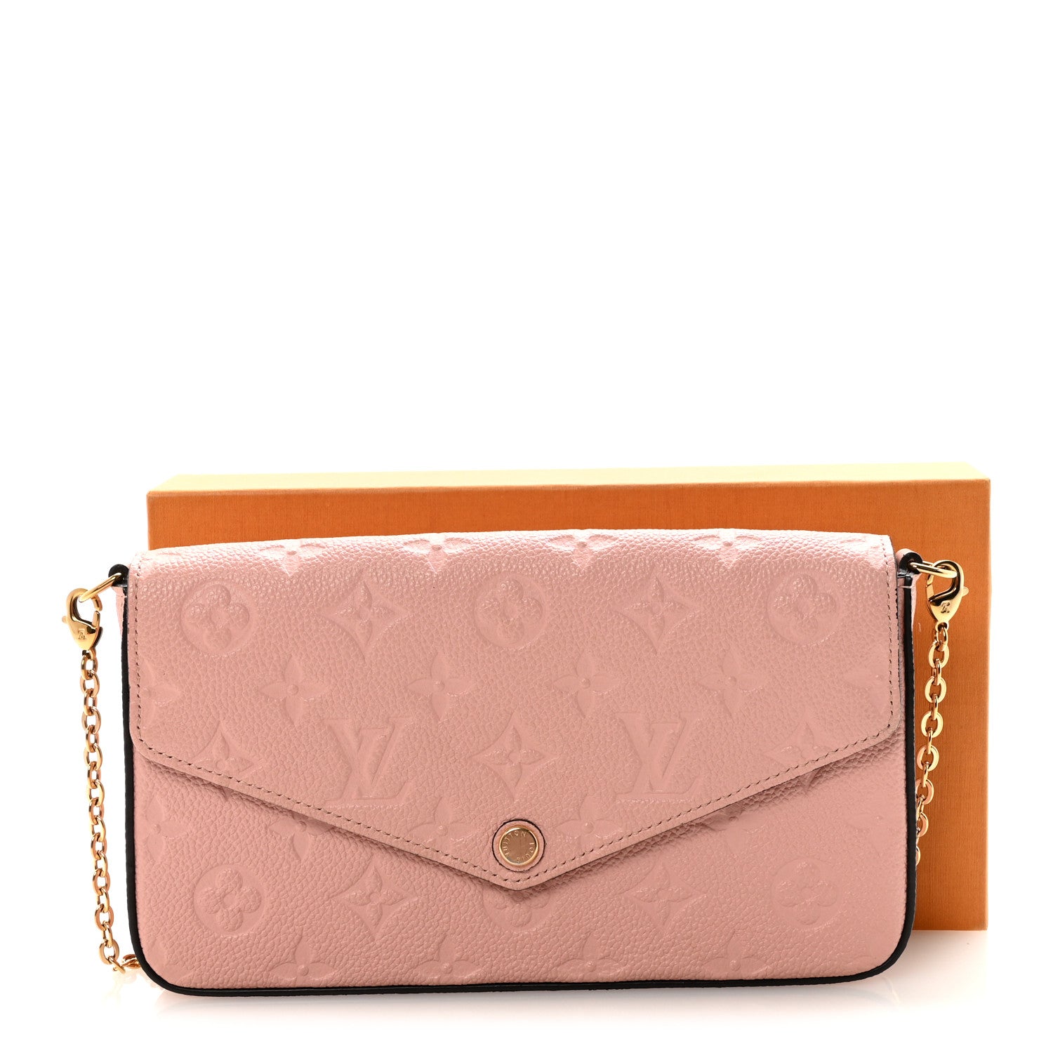 Louis Vuitton Empreinte Pochette Felicie Chain Wallet Rose Poudre 10 of 10