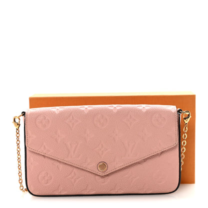 Louis Vuitton Empreinte Pochette Felicie Chain Wallet Rose Poudre 10 of 10