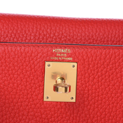 Hermes Taurillon Clemence Kelly Ado Backpack Rouge De Coeur 6 of 22