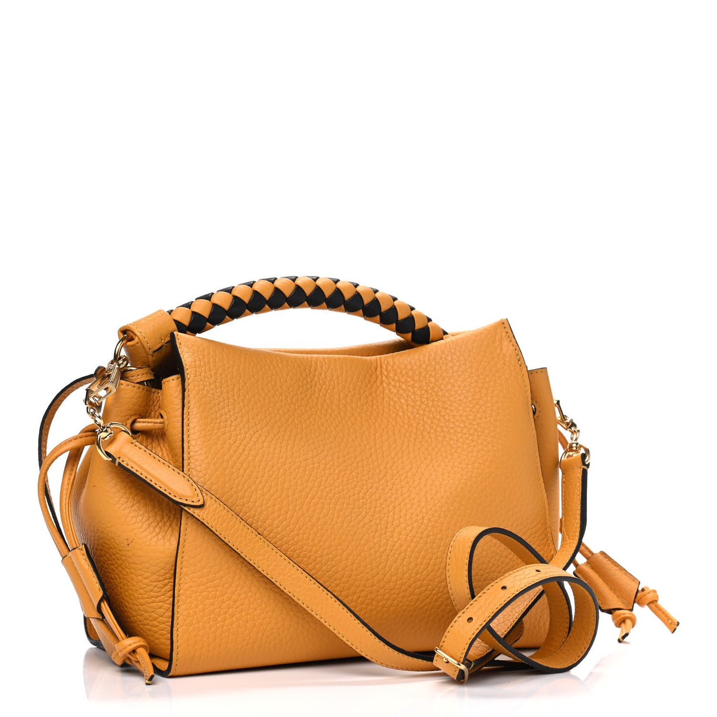 Heavy Grain Small Iris Tote Deep Amber
