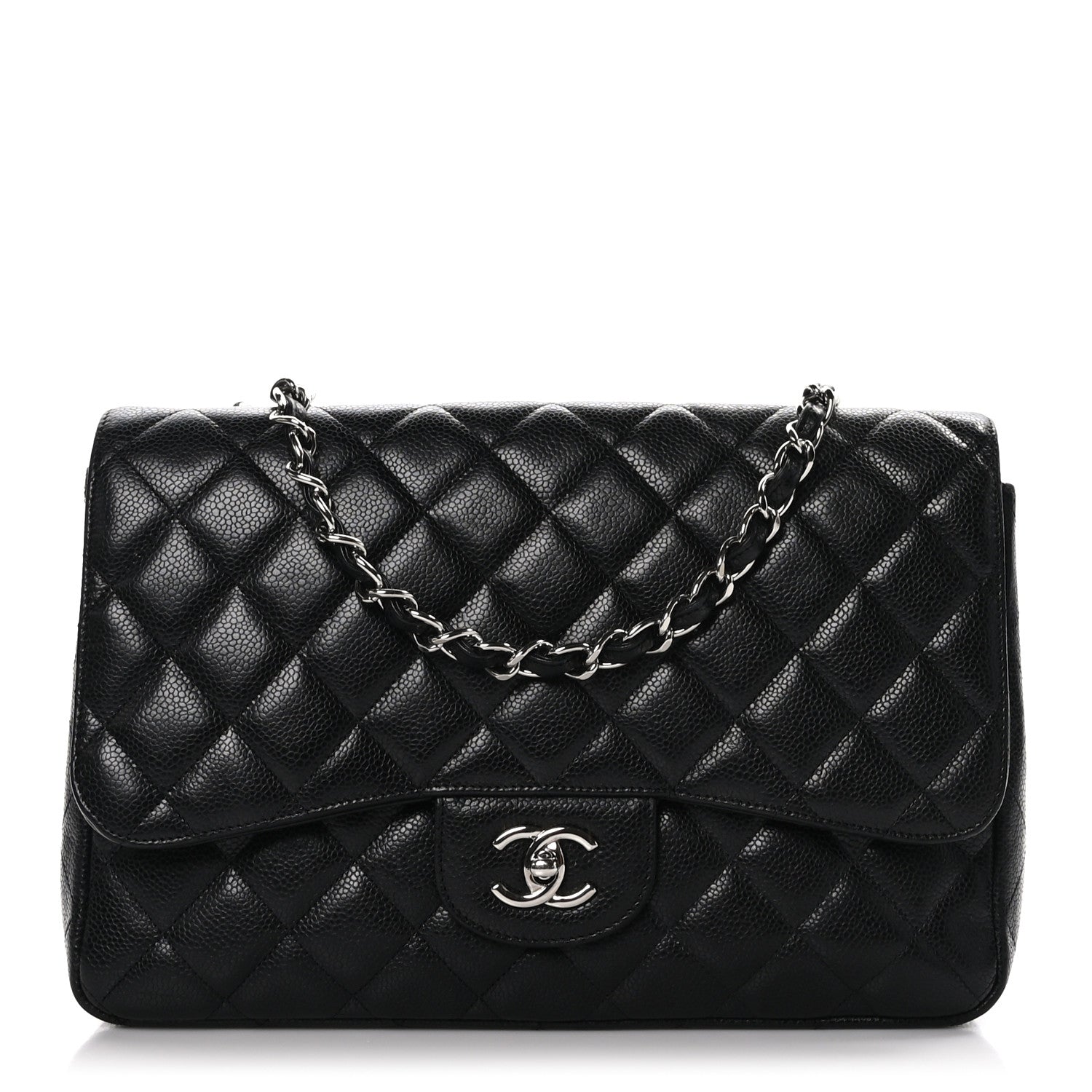 Chanel Caviar Quilted Jumbo Single Flap Black 1 of 10