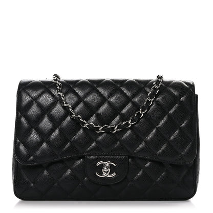 Chanel Caviar Quilted Jumbo Single Flap Black 1 of 10