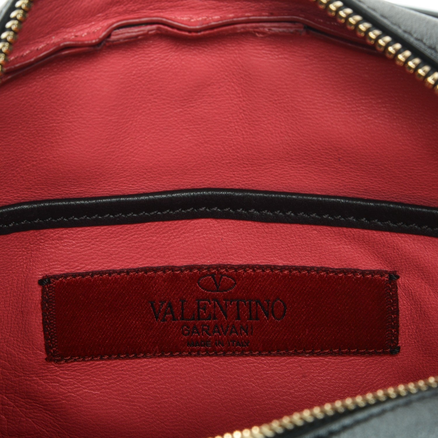 Valentino Garavani Calfskin Carmen Camera Crossbody Bag Black Deep Rose 6 of 6