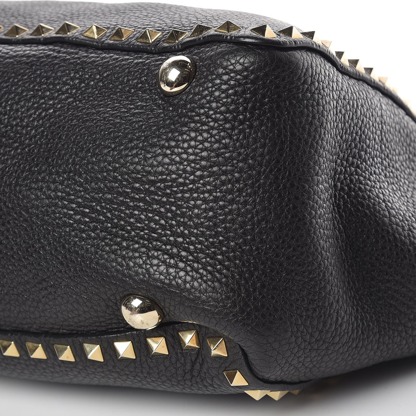 Alce Printed Calfskin Medium Rockstud Tote Black